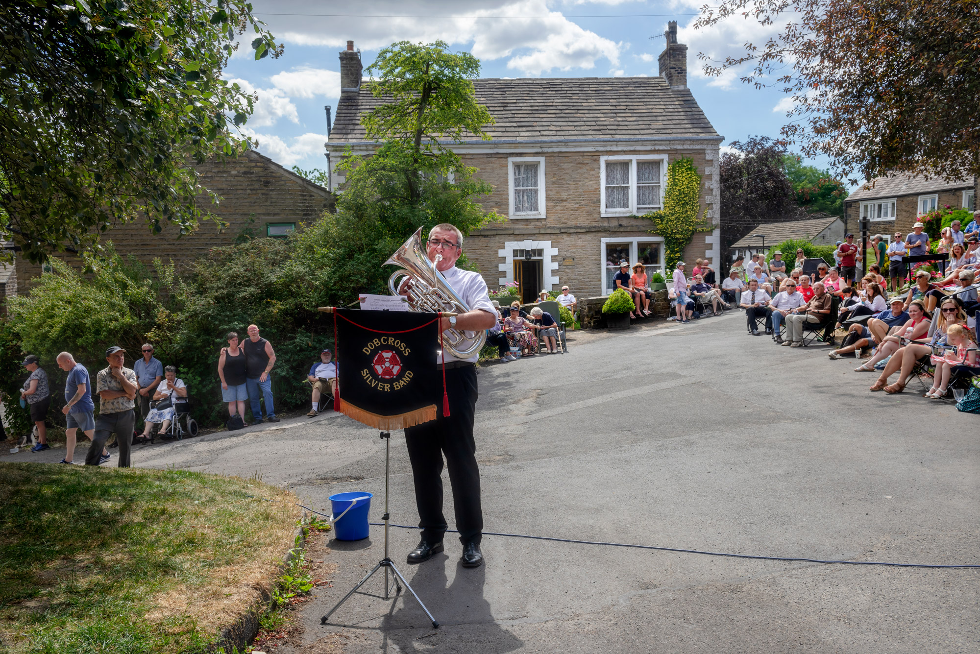 Dobcross Silver Band Brass on the green